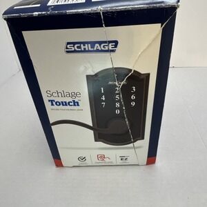 Schlage Touch Keyless Touchscreen Lever Door Knob FE695 V Cam 716 Aged Bronze